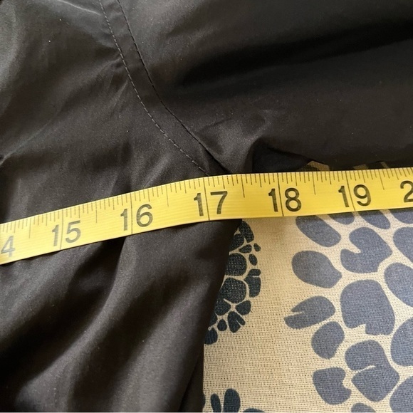 A New Day black mid length zipper snap hoodie windbreaker pockets cinch waist XS - Picture 3 of 14